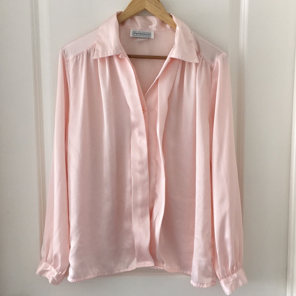 Vintage blush blouse